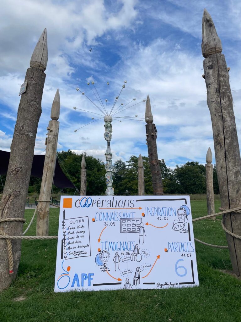 Une planche de faciliation graphique d'un séminaire