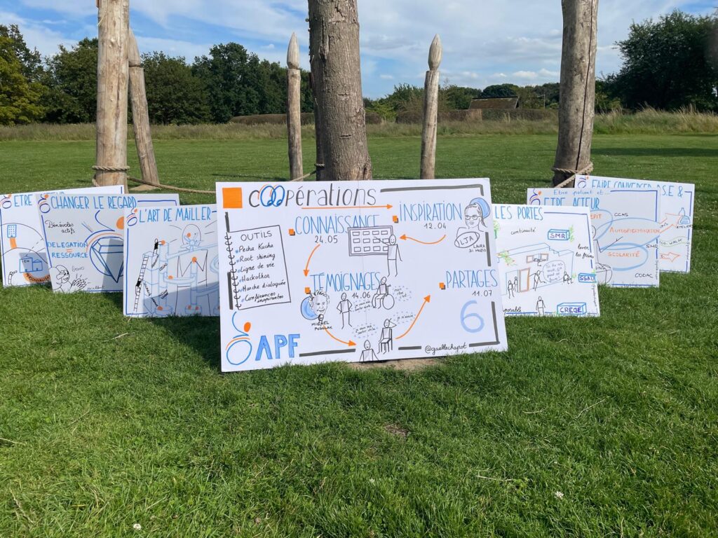 Une planche de faciliation graphique d'un séminaire