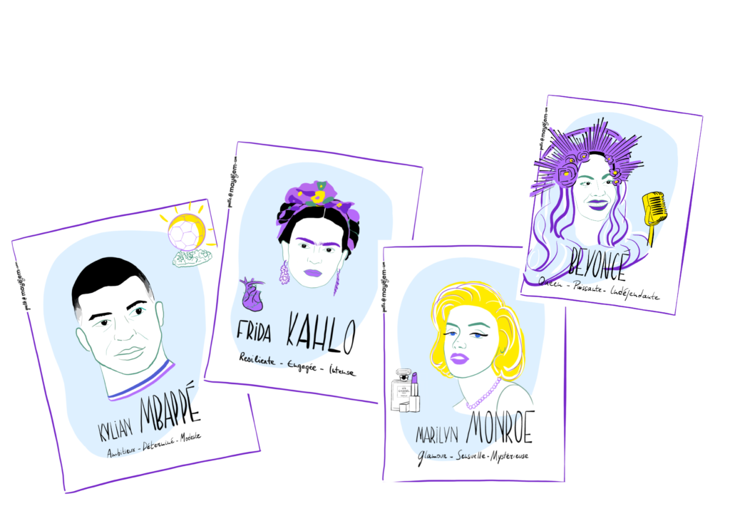 Cartes de l'outil ludique "personnages inspirants" by Mayéjem